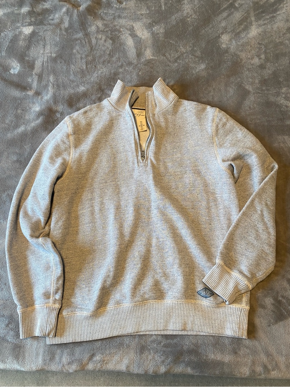 H&M Men's Light Gray Half-Zip Sweater
